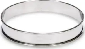 Patisse baking ring 10 cm stainless steel, fluted edge, silver