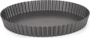 Patisse baking pan 28 cm flan/tart, fluted steel, anthracite
