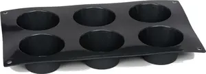 Silicone Muffin Mold Patisse 29 x 17 cm, Black, 6 Cavities