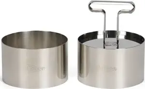 Patisse stainless steel pastry ring set 7 x 5.5 cm, 3-piece