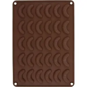 Silicone Baking Mold ORION Forma — 30-piece Crescent/Rogaliki Tray for Baking Pastries