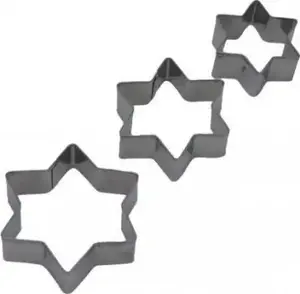 Cookie and Gingerbread Cutter Set Brunbeste BB-3036 — 3-piece star-shaped cutters