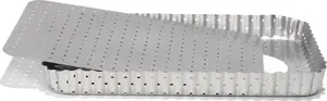 Patisse perforated quiche pan 32 x 22 cm, stainless steel