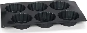 Patisse silicone mini lantern mold 29 x 17 cm, black, 6 compartments