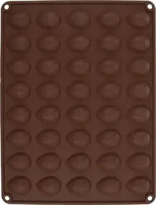 Baking silicone mold ORION Forma ORZESZKI — 40 cavities for nut-shaped cookies