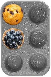 Baking pan for large muffins ORION GRANDE 32x22 cm, granite non-stick, 6-cup