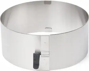 Adjustable Low Cake Ring Patisse 17–30 cm Stainless Steel with Lock