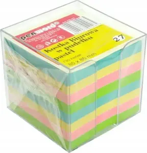 Office note cube Polsirhurt KB-27 — 730 sheets, 85×85×70 mm, pastel colors