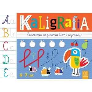 Aksjomat exercise book Książeczka Kaligrafia — handwriting practice for ages 6–7, letters and words