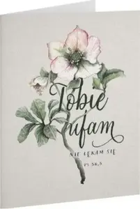 Salvešu karte (locīta) Szaron — «Tobie ufam» ar ziedu dizainu