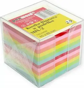 Office memo cube Polsirhurt Kostka biurowa 720 sheets in box 85×85×70 mm colored KB-29