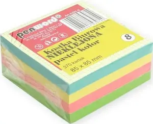 Office memo cube Polsirhurt model KBN-08, 370 sheets, 85×85×35 mm, pastel