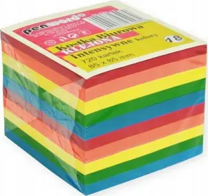 Polsirhurt office glued memo cube 720 sheets 85×85×70 mm vivid colors KBK-18