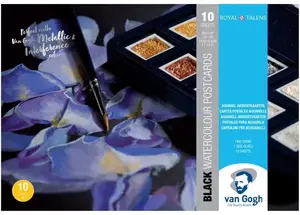 Watercolour Postcards Talens Van Gogh A6 (10.5 x 14.8 cm), 360 g/m², 10 sheets, black