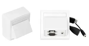 Настенный модуль Vivitek WI221260 — HDMI, USB‑A и аудио 3,5 мм, белый