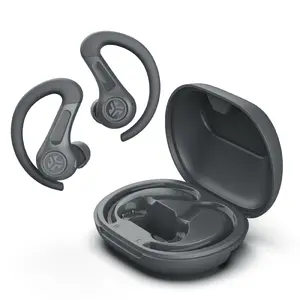 In-ear sporta bezvada austiņas No name JLab Jbuds Air — TWS Bluetooth, ar ausu āķi, 20–20 000 Hz, grafīts