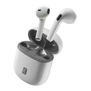 Bezvadu iekšausu austiņas Cellular Line WIRELESS HEADSET STYLE COLOR — TWS Bluetooth, darbības rādiuss 10 m, uzlādes futlāris, balta