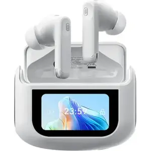 Bezvadu austiņas BLACKVIEW AirBuds 12 TWS Bluetooth 5.4 baltas ar uzlādes korpusu 400 mAh