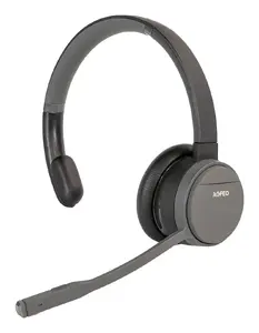 Austiņas AGFEO Infinity Mono — bezvadu Bluetooth mono, supraaural, ar galvas stīpu, 10 m diapazons, 127 g, melnas