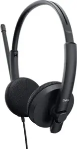 Headset Dell WH1022 wired stereo, supra-aural, 20–20000 Hz, 1.5 m cable, black