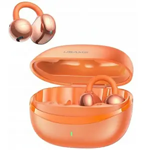 Bezvadu TWS uzklipšājami austiņas usams R03 Echo, Bluetooth 6.0, oranžas