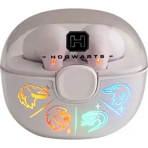 Bezvadu Bluetooth TWS austiņas Harry Potter ar izgaismotu Hogwarts dizainu