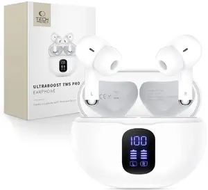 Bezvadu iekšausu austiņas Tech-Protect UltraBoost TWS Earphone Pro G2 baltas