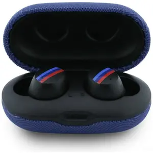 Bezvadu ausu iekšējās Bluetooth TWS austiņas BMW M ar metāla logotipu, ENC, zilas