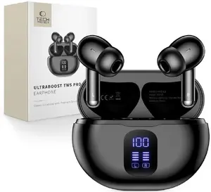 Bezvadu TWS austiņas Tech-Protect ULTRABOOST TWS Earphone Pro G2, melnas