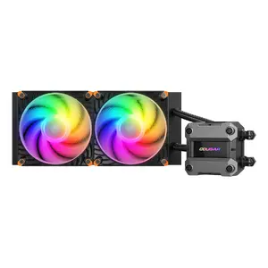 All-in-one liquid cooler SilentiumPC Poseidon Ultra 240 — 240mm, ARGB, 120mm fans, 500–2200 RPM, Black