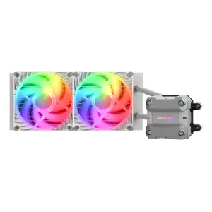 All-in-one CPU Liquid Cooler SilentiumPC Poseidon Ultra 240 ARGB White, 240mm radiator, 120mm fans, 500–2200 RPM