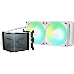 CPU AIO liquid cooler JetWorld TRYX PANORAMA SE ARGB 240, 240mm radiator, 3D-AMOLED display, white