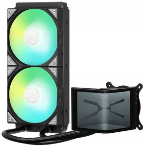 CPU liquid cooler JetWorld TRYX PANORAMA SE ARGB 240, 240mm radiator, 3D-AMOLED display, black