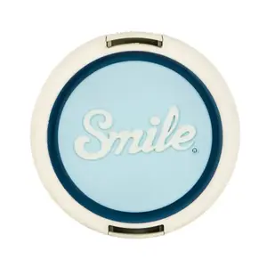 Lens cap Smile Atomic Age for digital camera, diameter 5.2 cm, white, PVC/rubber
