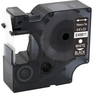 Lentes lente Strefa Drukarek saderīga ar Dymo D1 19 mm x 7 m melna lente ar baltu apdruku S0720910