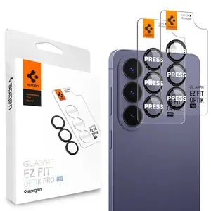 Защитное стекло для камеры Spigen GLAS.tR EZ Fit Optik Pro HD для Galaxy S26, черное, 2 шт.