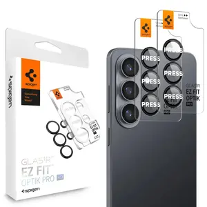 Защитное стекло для камеры Spigen GLAS.tR EZ Fit Optik Pro HD для Galaxy S26+ (чёрное) — 2 шт.