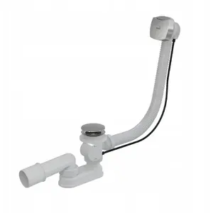 Bath waste with automatic pop-up plug ALCADRAIN A51CRM, chrome finish