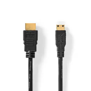 HDMI-кабель Nedis CVGL34500BK30 — 3 м, HDMI Type A (м) на HDMI Type C (м), 10,2 Гбит/с, позолоченные контакты, чёрный