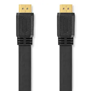 Кабель HDMI Nedis CVGL34100BK20, 2 м, HDMI Type A шт/шт, позолоченные контакты, 10.2 Гбит/с, ARC, черный