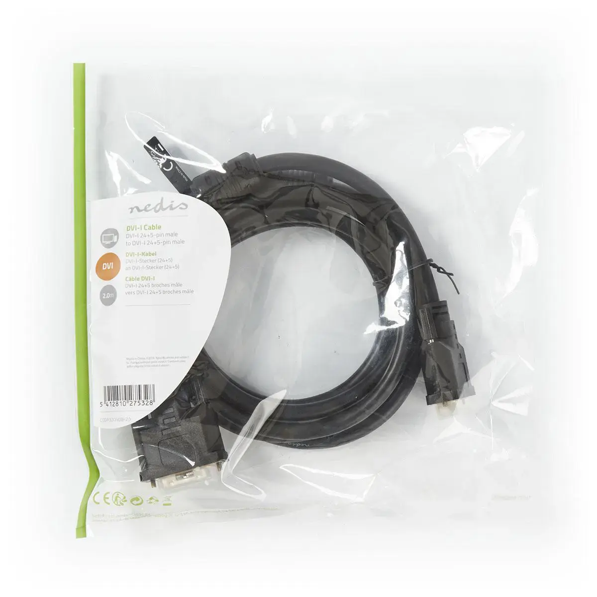 DVI-I cable Nedis CCGP32050BK20 — 2 m Photo 4