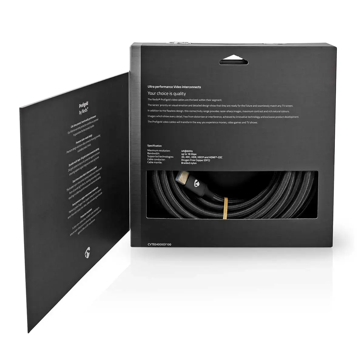Nedis CVTB34000GY100 HDMI cable 10 m Photo 4