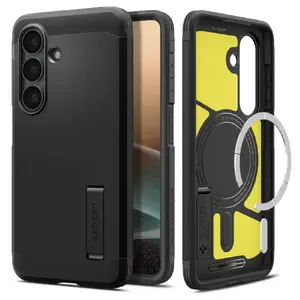 Чехол-крышка Spigen Tough Armor (Magfit) для Samsung Galaxy S26+ 6,7" черный — PC+TPU, подставка
