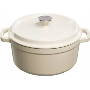 Casserole Pot Grand Feu 3.5L White — No name, 3.5 L capacity, enamel finish