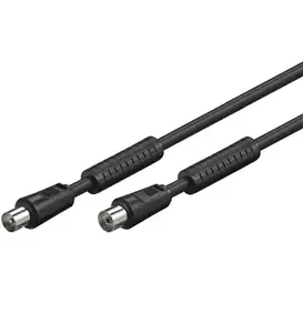 Coaxial cable Alcasa S-PAK10S, 10 m, male-to-female connectors, black