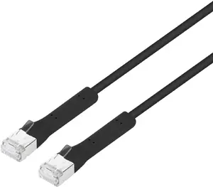 Patchcord Cat6a F/FTP 1.5 m 100% CU black FlexiBoot Slim — Patch cable