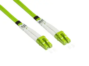 Fibre optic cable Alcasa LW-802LC5 — OM5 multimode, LC to LC, 2 m, green