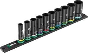 Набор ударных головок Wera 05005590001 — 10 шт., чёрный, 1.65 кг