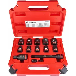 Impact socket set MILWAUKEE 1/2" drive, 13-piece set