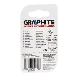 Screwdriver bit GRAPHITE 56H541, 1/4" drive, 25 mm length